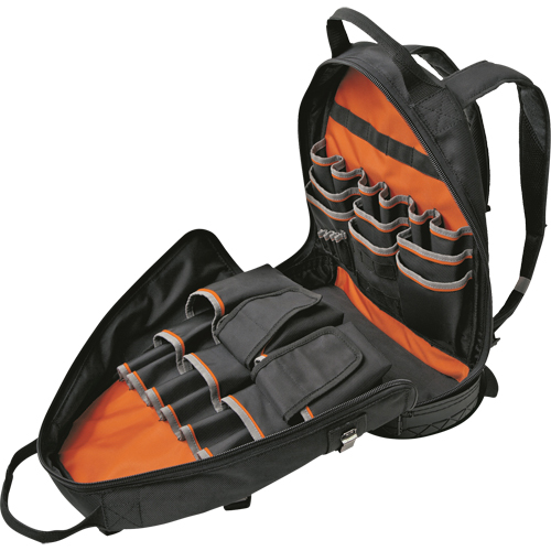 Organiseur de sac &agrave; dos d'&eacute;lectricien Tradesman Pro, 14" lo x 7" la, Noir, Balistique Pronet Distribution