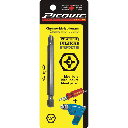 Powerbit, Phillips, #3 Tip, 1/4" Drive Size, 3" Length Pronet Distribution