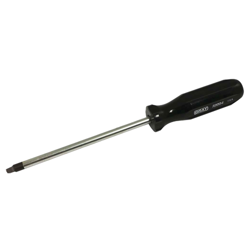 Tournevis &agrave; pointe carr&eacute;e, Tige de #4, Ronde, 9-3/4" lo, Prise en Plastique Pronet Distribution