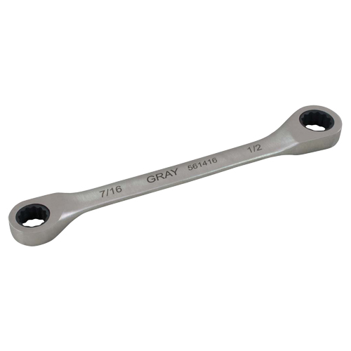 Cl&eacute; &agrave; cliquet polygonale double pour engrenage, 12 pans, 7/16" x 1/2", Fini Ordinaire Pronet Distribution