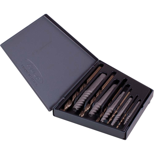 Combination Screw Extractor & Drill Set, High Speed Cobalt, 10 Pieces Pronet Distribution