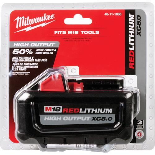Bloc-pile M18 Redlithium High Output XC8.0, Lithium-ion, 18 V, 8,0 Ah Pronet Distribution