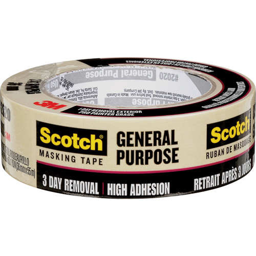 Ruban-cache Scotch pour entrepreneurs 2020, 36 mm (1-1/2") x 55 m (180'), Beige Pronet Distribution