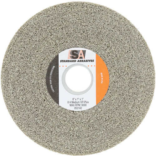 Standard Abrasives General Purpose Plus Wheel, 6" Dia., Medium Grit, Aluminum Oxide Pronet Distribution