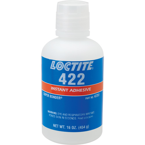 Adh&eacute;sif instantan&eacute; 422 Super Bonder, Transparent, Bouteille, 16 oz Pronet Distribution
