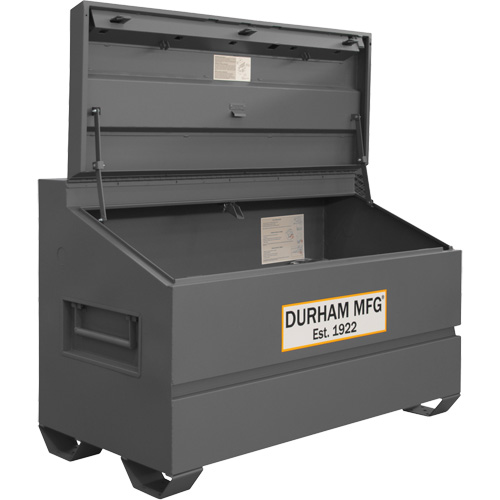 Jobsite Sloped Lid Storage Box, 60" x 30" x 39-3/8", Steel, Grey Pronet Distribution