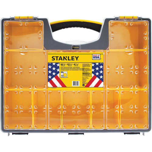 Organisateur profond pour professionnel, 17-1/2" la x 4-1/2" p x 14" h, Noir/Jaune Pronet Distribution