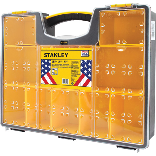 Organisateur profond pour professionnel, 17-1/2" la x 4-1/2" p x 14" h, Noir/Jaune Pronet Distribution