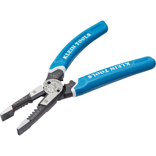 Klein-Kurve&reg; Heavy-Duty Wire Stripper, Cutter & Crimper Multi-Tool, 8-1/4" L, 8 - 20 AWG Pronet Distribution