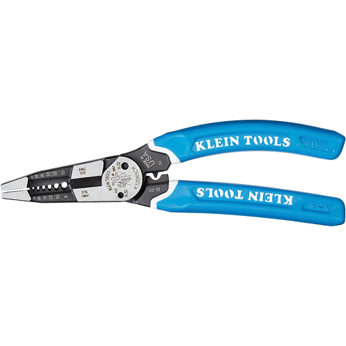 Klein-Kurve&reg; Heavy-Duty Wire Stripper, Cutter & Crimper Multi-Tool, 8-1/4" L, 8 - 20 AWG Pronet Distribution