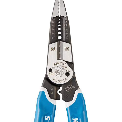 Klein-Kurve&reg; Heavy-Duty Wire Stripper, Cutter & Crimper Multi-Tool, 8-1/4" L, 8 - 20 AWG Pronet Distribution