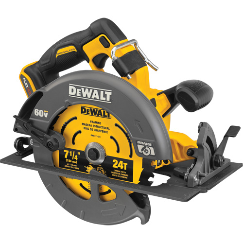 Scie circulaire sans balai Flexvolt Max avec frein &eacute;lectrique (outil seulement), 7-1/4", 60 V Pronet Distribution