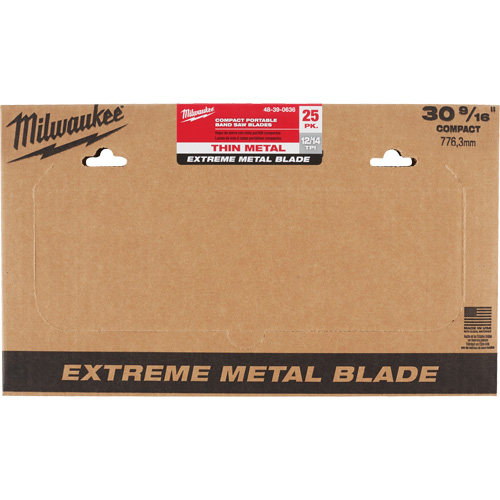 Lames-ruban pour coupes de m&eacute;taux extr&ecirc;mes, Acier rapide, 30-9/16" lo x 1/2" la x &eacute;paisseur 0,02", 12/14 dents par pouce Pronet Distribution