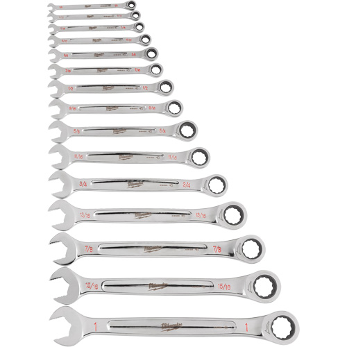 Ratcheting Wrench Set, Combination, 15 Pieces, Imperial Pronet Distribution