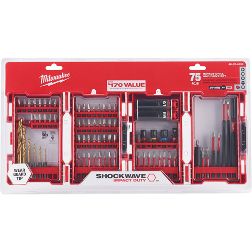 Ensemble de tournevis et perceuse &agrave; chocs Shockwave Pronet Distribution