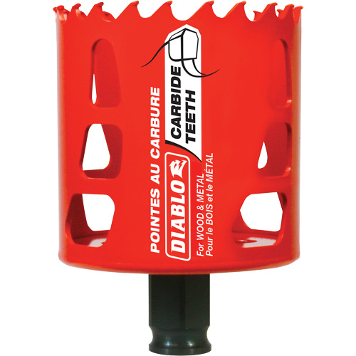 Scie cloche pour bois et m&eacute;tal, 2-1/2", Profondeur de la coupe 2-3/8", Carbure Pronet Distribution