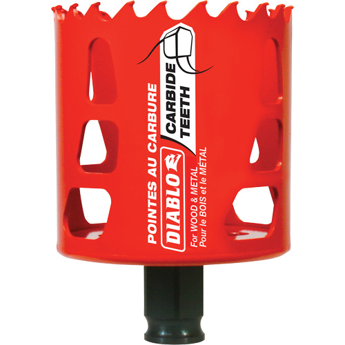 Scie cloche pour bois et m&eacute;tal, 2-9/16", Profondeur de la coupe 2-3/8", Carbure Pronet Distribution