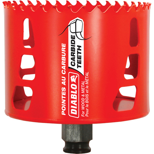 Scie cloche pour bois et m&eacute;tal, 3-1/2", Profondeur de la coupe 2-3/8", Carbure Pronet Distribution