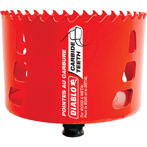 Scie cloche pour bois et m&eacute;tal, 4", Profondeur de la coupe 2-3/8", Carbure Pronet Distribution