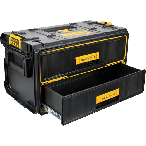Unit&eacute; &agrave; deux tiroirs ToughSystem 2.0, 12-1/3" x 12-3/5", Noir/Jaune Pronet Distribution