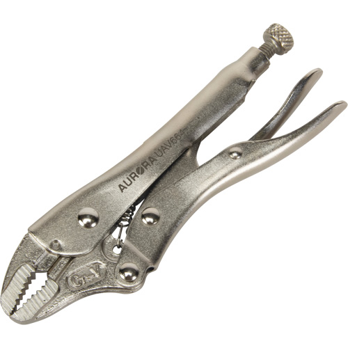 Locking Pliers with Wire Cutter, 5" Length, Curved Jaw Pronet Distribution