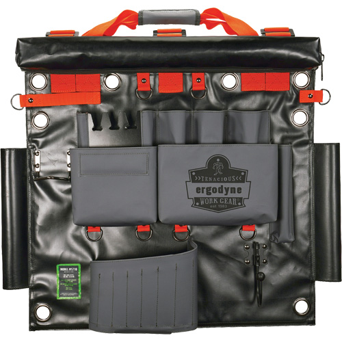 Sac &agrave; outils de camion nacelle avec points dancrage &agrave; outil, Nylon, 8 pochettes, Gris Pronet Distribution