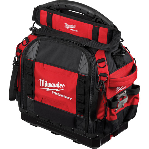 PackOut 15" Structured Tool Bag, Ballistic Polyester, 65 Pockets, Red Pronet Distribution