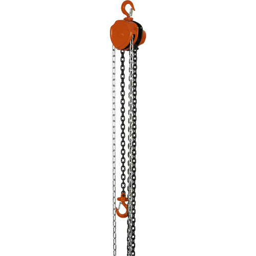 Palans &agrave; chaîne s&eacute;rie VHC, Lev&eacute;e 10', Cabacit&eacute; 1100 lb (0,5 tonne), Chaîne en Acier alli&eacute; Pronet Distribution