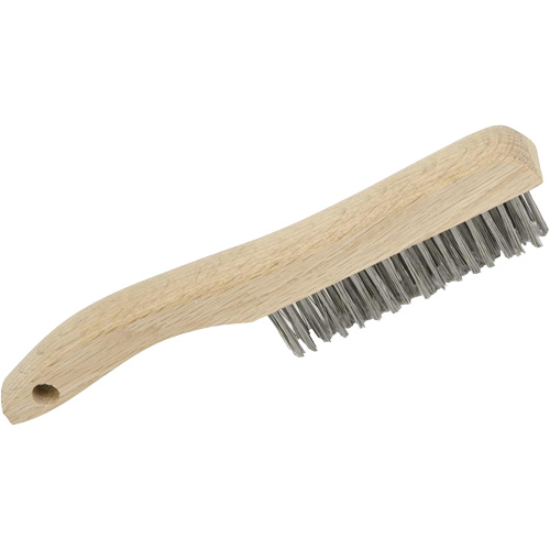 4SHSS Brosse &agrave; r&eacute;curer manuelle, Acier inoxydable, 4 x 16 rangs de fils, Longueur 10" Pronet Distribution