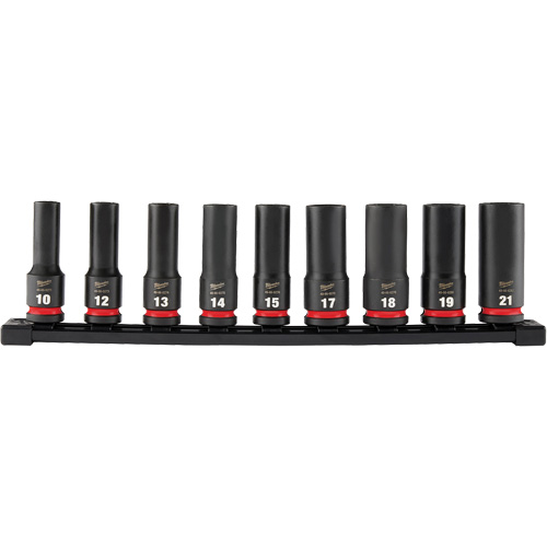 Jeu de douilles m&eacute;triques &agrave; 6 pans Shockwave Impact Duty, 9 Mcx, Chocs, Prise de 1/2", Profond Pronet Distribution