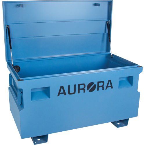 Coffre &agrave; outils de chantier, 48" x 24" x 27-3/5", Acier, Bleu Pronet Distribution
