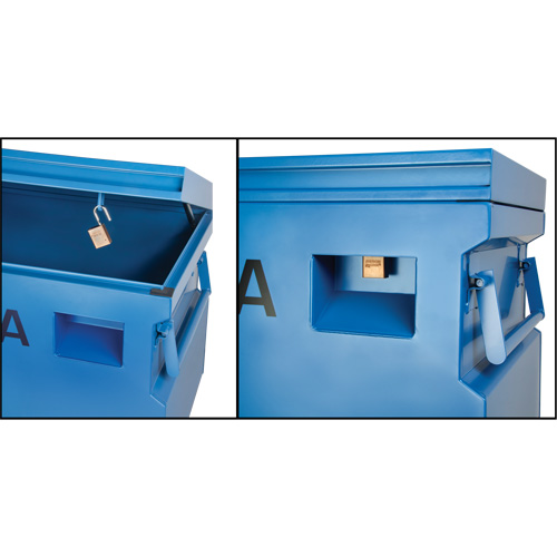 Jobsite Tool Box, 60" x 24" x 27-1/2", Steel, Blue Pronet Distribution