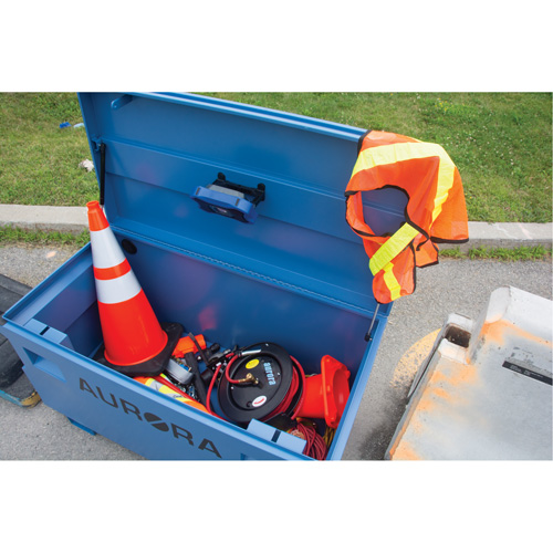 Jobsite Tool Box, 60" x 24" x 27-1/2", Steel, Blue Pronet Distribution