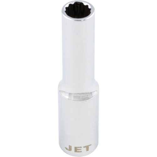 Chrome Socket, 8 mm, 1/4" Drive, 12 Points, Deep Pronet Distribution