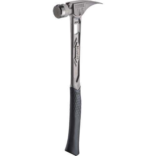 TIBONE Milled Titanium Framing Hammer, 15 oz., Solid Steel Handle, 17-17/50" L Pronet Distribution
