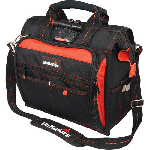 Sac &agrave; outils &eacute;clair&eacute; pour technicien, Polyester balistique, Noir/Rouge Pronet Distribution