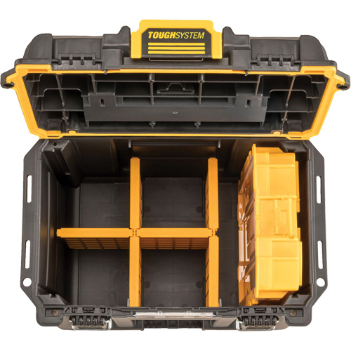 Boîte &agrave; outils compacte et profonde ToughSystem 2.0, 10" x 15-7/20" x 13-4/5", Noir/Jaune Pronet Distribution