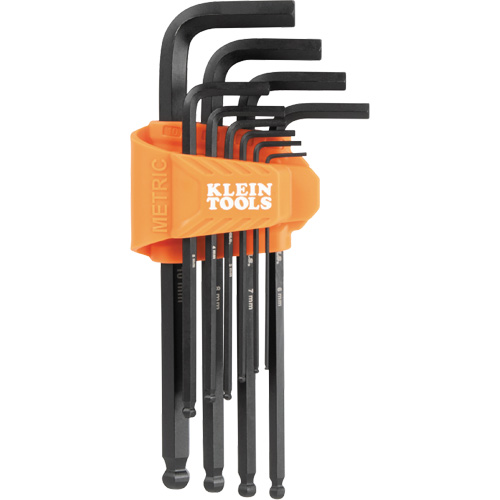 L-Style Long Ball-End Hex Key Set, 10 Pcs., Metric Pronet Distribution