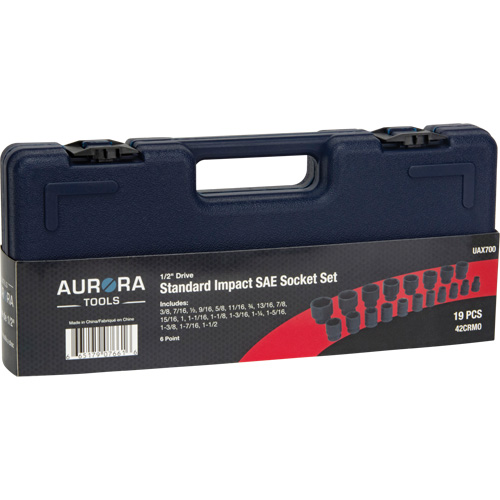SAE Socket Set, 19 Pcs, Impact, 1/2" Drive Size Pronet Distribution