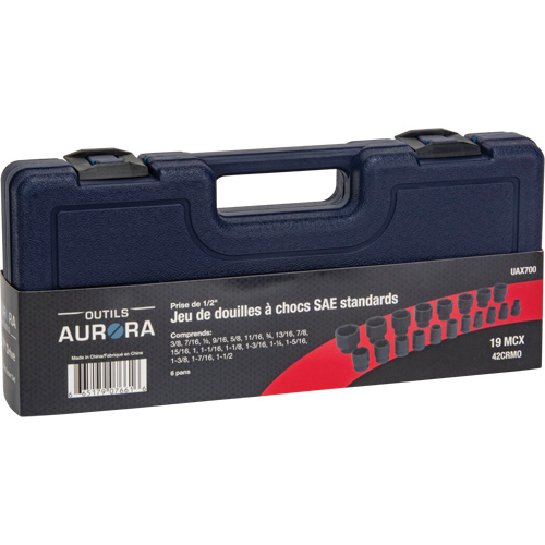 SAE Socket Set, 19 Pcs, Impact, 1/2" Drive Size Pronet Distribution
