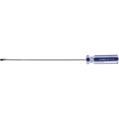 Tournevis &agrave; fente bleu transparent avec bandes, Tige de 1/8", Ronde, Prise en Plastique Pronet Distribution