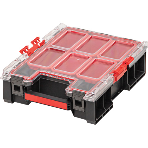 Organisateur moyen haut avec bacs Arx, 10-2/5" x 14-3/10" x 4-1/5", Noir Pronet Distribution