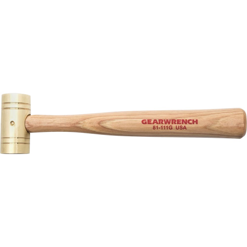 Brass Hammer with Hickory Handle, 1 lbs Head Weight, 11" L Pronet Distribution