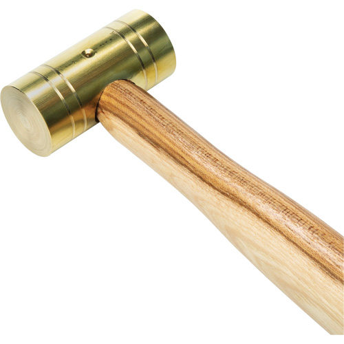 Brass Hammer with Hickory Handle, 1 lbs Head Weight, 11" L Pronet Distribution