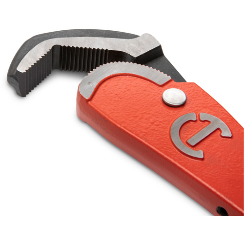 Cl&eacute; pour tuyau en acier auto-ajustable, Cap des m&acirc;choires 2-1/2", Longueur 16", Fini Rev&ecirc;tement en poudre, Prise Non-ergonomique Pronet Distribution