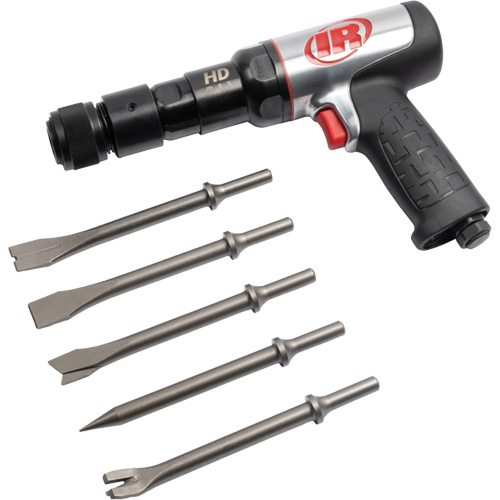 5-Piece Heavy-Duty Air Hammer with Chisel Set, 2.66 CFM, 1/4" NPT, 2600 BPM, 3/4" x 3" (19mm x 76mm) Pronet Distribution