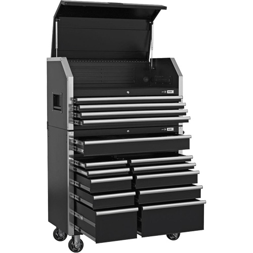 HDCC-4115 HD Series Toolbox Combo, 21-1/2" D x 44-1/5" W x 63-3/10" H, Black Pronet Distribution