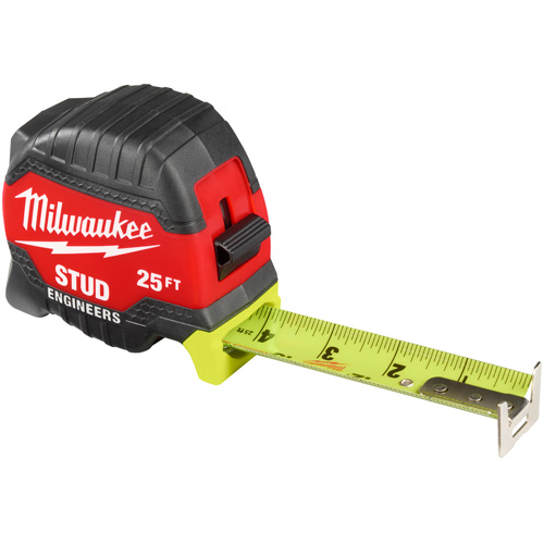 Ruban &agrave; mesurer Stud avec &eacute;chelle pour ing&eacute;nieur, 1-5/16" x 25' Pronet Distribution