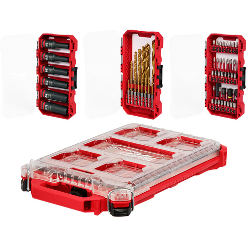 Ensemble de perceuse &agrave; chocs, tournevis Shockwave & attache Packout Pronet Distribution