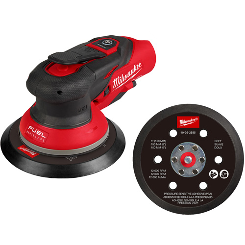 M12 FUEL 6" Random Orbital Sander, 6" Sand Paper, 12 V Pronet Distribution